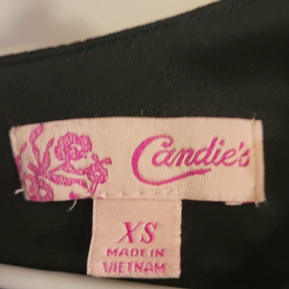 Candie’s Fit Flare XS Caged Neck Rainbow Stripe Dress Womens Graphic Skater Cute - Picture 5 of 10